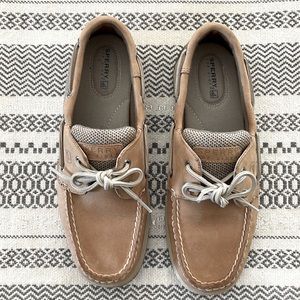 Sperry leather suede & mesh loafers  size 8m